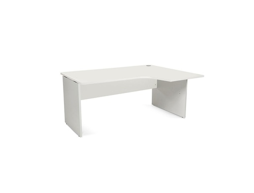 [2078213] ROCADA - MESA SERIE WORK 160X120 CM DERECHA ACABADO AB04 ALUMINIO/BLANCO (Ref.2051AB04)