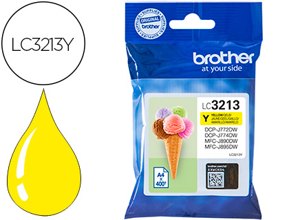 [9154538] BROTHER - Ink-jet lc3213 dcp-j572 / dcp-j772 / dcp-j774 / mfc-j890 / mfc-j895 amarillo 400 pag (Ref. LC3213Y)