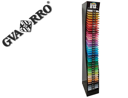 [9152028] GUARRO - Expositor metalico vacio 36 estantes para cartulina iris din A4 185 gr 30x40x200 cm (Ref. 400109731)