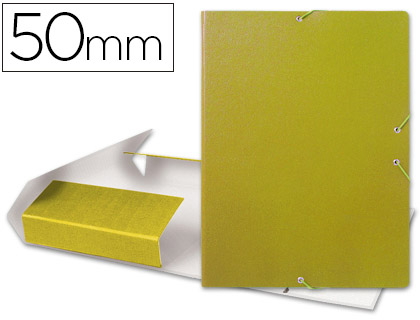 [2037347] LIDERPAPEL - CARPETA PROYECTOS FOLIO LOMO 50MM Cartón GOFRADO AMARILLA (Ref.PJ51)