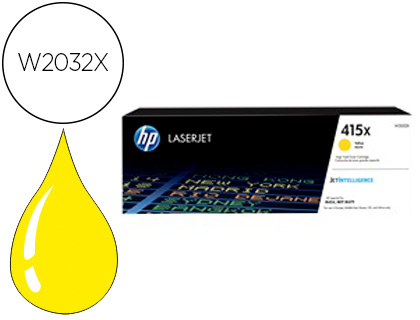 [9156601] HP ( HEWLETT PACKARD ) - Toner 415x laser color m454 / mfp m479 amarillo 6000 paginas (Ref. W2032X)