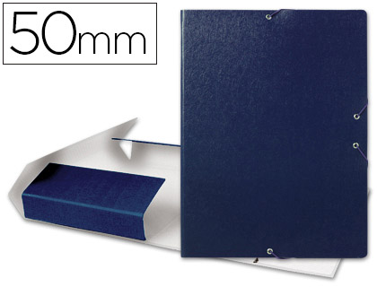 [2037342] LIDERPAPEL - CARPETA PROYECTOS FOLIO LOMO 50MM Cartón GOFRADO AZUL (Ref.PJ52)