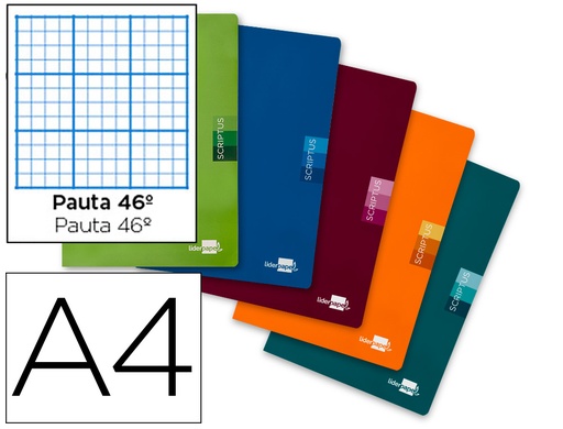[2053704] LIDERPAPEL - LIBRETA SCRIPTUS A4 48 HOJAS 90G/M2 RAYADO Nº46 (Ref.LB38)