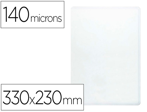 [2006389] Q-CONNECT - FUNDA PORTADOCUMENTO FOLIO 140 MICRAS PVC TRANSPARENTE 230X330MM (Ref.KF15081)