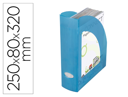 [2156309] Q-CONNECT - Revistero plastico azul translucido (Ref. KF19043)