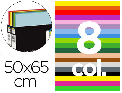 [9052224] CANSON - Expositor cartulina 200 Hojas 50x65cm 15 colores surtidos (Ref.200004696)