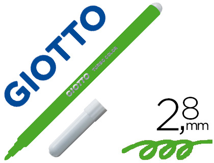 [9153748] GIOTTO - Rotulador turbo color lavable con punta bloqueada unicolor verde (Ref. 485018)