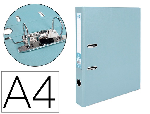 [2032061] LIDERPAPEL - ARCHIVADOR DE PALANCA A4 DOCUMENTA FORRADO PVC CON RADO LOMO 52MM GRIS COMPRESOR METALICO (Ref.AY05)