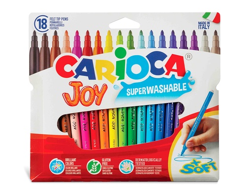 [2013320] CARIOCA - ROTULADOR JOY CAJA DE 18 COLORES (Ref.40555)