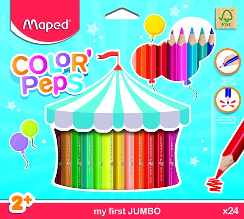 [9939483] MAPED - LAPICES DE COLORES COLOR PEPS JUMBO BLISTER DE 24 COLORES (Ref.834013)