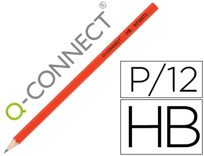 [2058623] Q-CONNECT - LAPICES DE GRAFITO HEXAGONAL SIN GOMA N.2 HB (Ref.KF26072)