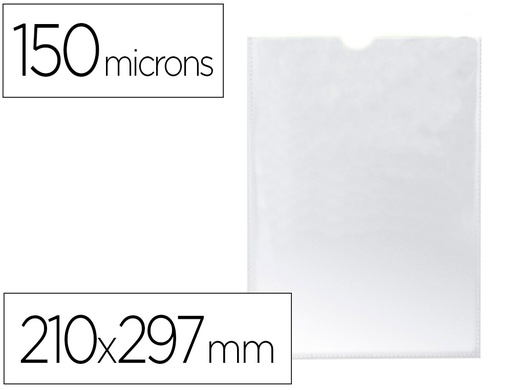 [2057731] Q-CONNECT - FUNDA PORTADOCUMENTO DIN A4 150 MICRAS PVC TRANSPARENTE 210X297 MM (Ref.KF15576)