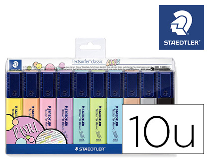 [9154740] STAEDTLER - Rotulador textsurfer classic 364 pastel & vintage bolsa de 10 unidades colores surtidos (Ref. 364 CWP10)