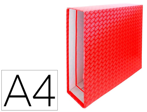[9159937] ELBA - Caja archivador de palanca carton forrado din A4 lomo 85 mm rojo (Ref. 100580156)