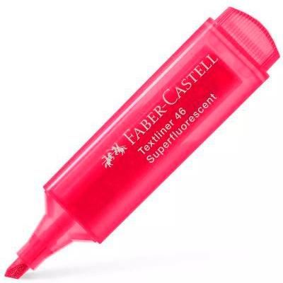 [1942207] FABER CASTELL - Marcador fluorescente cuerpo traslucido rojo (Ref.154621)