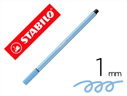 [9150774] STABILO - Rotulador Pen 68 azul hielo (Ref.68/11)
