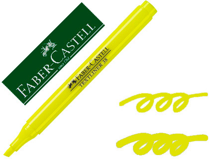 [2151872] FABER CASTELL - Marcador fluorescente TEXTLINER 38. Cuerpo translúcido. Amarillo fluorescente (Ref.157707)