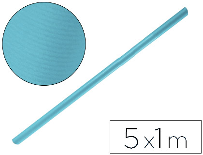 [2075396] LIDERPAPEL - PAPEL KRAFT AZUL TURQUESA ROLLO 5X1 MT (Ref.PK41)