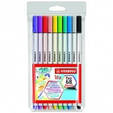 [9936380] STABILO - ROTULADOR FIBRA PEN 68 BRUSH PUNTA PINCEL BLISTER de 10 (Ref.568/10-11)