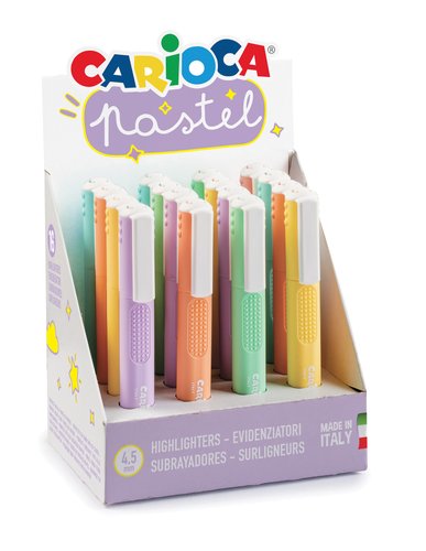 [9934191] CARIOCA - MARCADOR LAVABLE PASTEL SURTIDO 6 COLORES EXPOSITOR de 16 (Ref.43035)