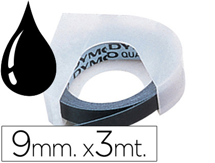 [9002113] DYMO - Cintas 3D 9 mm x 3m Negro Rotulación manual (Ref.S0898130)