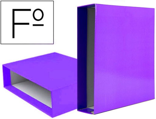 [2064592] LIDERPAPEL - CAJA ARCHIVADOR DE PALANCA CARTON FOLIO DOCUMENTA LOMO 75 MM LILA (Ref.CZ35)