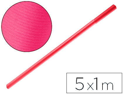 [2075397] LIDERPAPEL - PAPEL KRAFT FUCSIA ROLLO 5X1 MT (Ref.PK42)