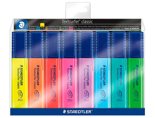 [1798170] STAEDTLER - Marcador fluorescente Textsurfer Estuche 6+2ud Trazo 1-5mm P Bisel Color surtido (Ref.364AWP8)