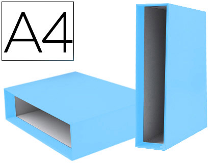 [2064587] LIDERPAPEL - CAJA ARCHIVADOR DE PALANCA CARTON DIN A4 DOCUMENTA LOMO 75 MM CELESTE (Ref.CZ30)