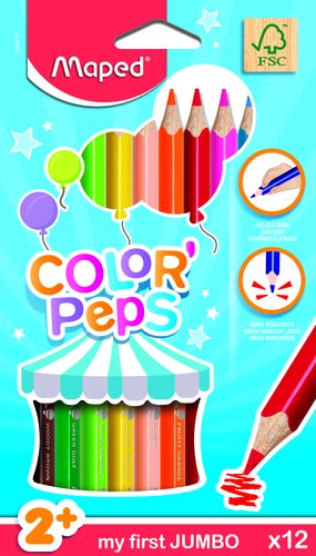 [9939533] MAPED - LAPICES DE COLORES COLOR PEPS JUMBO BLISTER DE 12 COLORES (Ref.834010)
