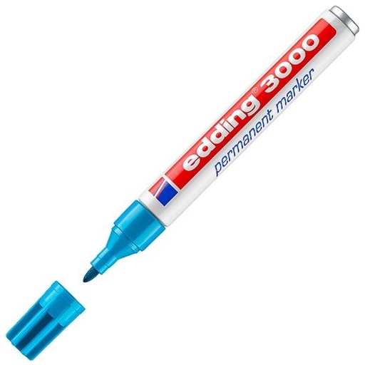 [1942229] EDDING - Marcador permanente punta redonda 1.5-3mm azul claro (Ref.3000-10)