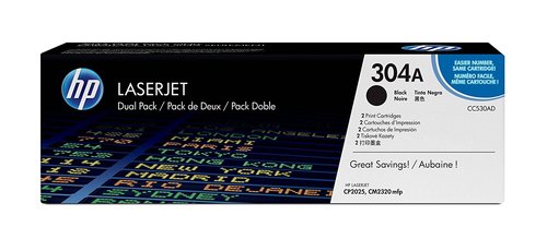 [9045935] HP ( HEWLETT PACKARD ) - Toner Laser ORIGINALES 304A Negro Pack 2 (Ref.CC530AD)