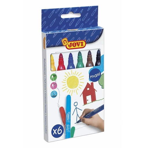 [9931013] JOVI - ROTULADOR FIBRA MAXI ESTUCHE de 6 (Ref.1706)