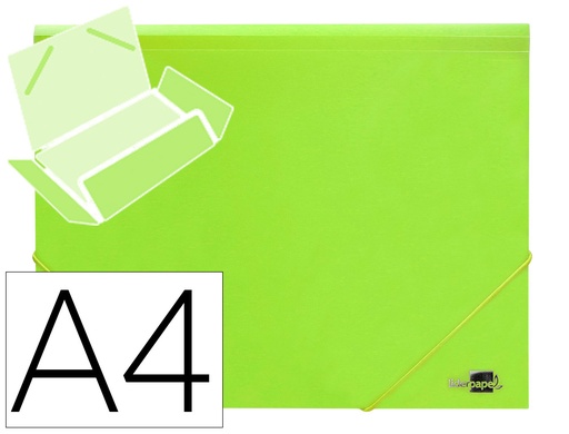 [2010902] LIDERPAPEL - Carpeta gomas solapas polipropileno din A4 amarillo fluor opaco (Ref. GC14)