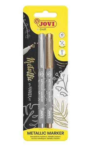 [9938658] JOVI - ROTULADOR FIBRA DECOR METALIC BLISTER DE 2 (ORO y PLATA) (Ref.1602M)