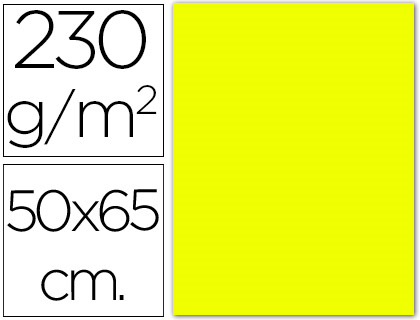 [9013778] SADIPAL - CARTULINAS FLUORESCENTES AMARILLAS 50X65 CM. (Ref.SAD15408)