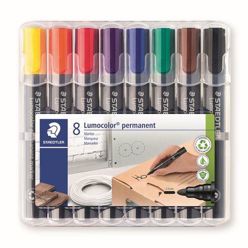 [9940434] STAEDTLER - MARCADOR PERMANENTE 352 LUMOCOLOR CONICO ESTUCHE de 8 (Ref.352 WP8)
