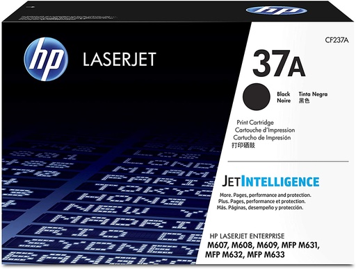 [1940220] HP ( HEWLETT PACKARD ) - Tóner láser negro 11000 pags 37A LaserJet Enterprise M607/M608/M609/M631/M632 (Ref.CF237A)
