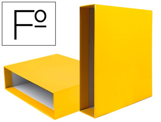 [2072771] LIDERPAPEL - CAJA ARCHIVADOR DE PALANCA Cartón FOLIO DOCUMENTA LOMO 82MM COLOR AMARILLO (Ref.CZ18)