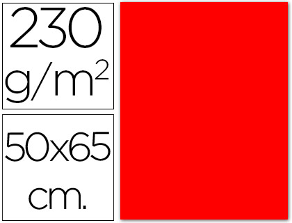 [9013776] SADIPAL - CARTULINAS FLUORESCENTES ROJAS 50X65 CM. (Ref.SAD15406)