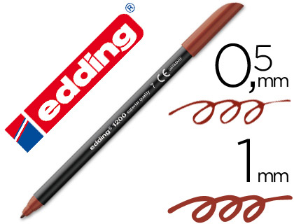 [9007294] EDDING - Rotulador Punta de Fibra Mod.1200 marron Trazo 0,5 a 1 mm (Ref.1200-07)
