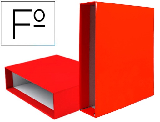 [2072768] LIDERPAPEL - CAJA ARCHIVADOR DE PALANCA Cartón FOLIO DOCUMENTA LOMO 82MM COLOR ROJO (Ref.CZ15)