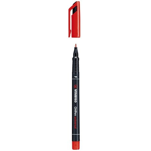 [1949343] STABILO - Rotulador PERMANENTE OHPEN UNIVERSAL PUNTA FINA 0,7MM. ROJO (Ref.842/40)