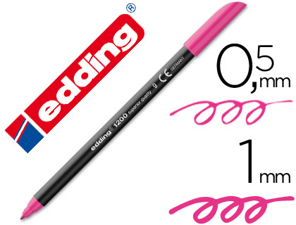 [9007322] EDDING - Rotulador Punta de Fibra Mod.1200 rosa Trazo 0,5 a 1 mm. (Ref.1200-09)