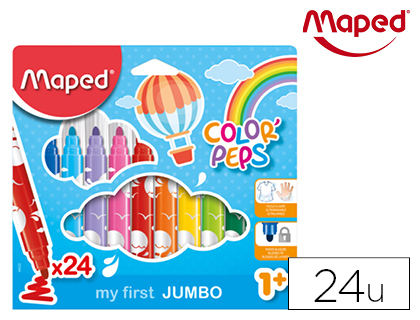 [2067805] MAPED - ROTULADOR COLOR PEPS EARLY AGE JUMBO CAJA DE 24 COLORES (Ref.846222)