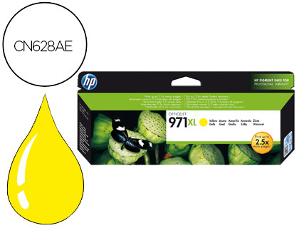 [9072884] HP ( HEWLETT PACKARD ) - Cartuchos ORIGINALES Inyección De Tinta 971XL Amarillo (Ref.CN628AE)
