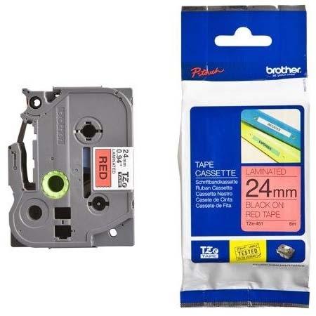 [1131312] BROTHER - CINTA PARA ETIQUETADORES CINTA ROTULADORA ROJO / NEGRO24 (Ref.TZE451)