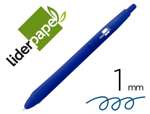 [2079758] LIDERPAPEL - BOLIGRAFO GUMMY TOUCH RETRACTIL 1,0 MM TINTA AZUL (Ref.BO05)
