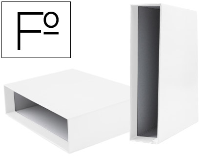 [2072774] LIDERPAPEL - CAJA ARCHIVADOR DE PALANCA Cartón FOLIO DOCUMENTA LOMO 82MM COLOR BLANCA (Ref.CZ21)
