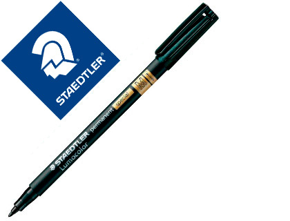 [2300020] STAEDTLER - ROTULADOR LUMOCOLOR RETROPROYECCION PUNTA DE FIBRA PERMANENTE SPECIAL 319-9 NEGRO PUNTA MEDIA (Ref.319 M-9)